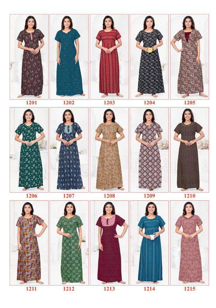 Kavya Vol 2 By Shree Ganesh Printed Cotton Nighty Wholesale Shop In Surat

